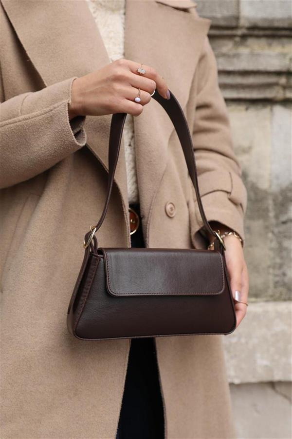 کیف دستی طرح ساده زنانه قهوه ای
