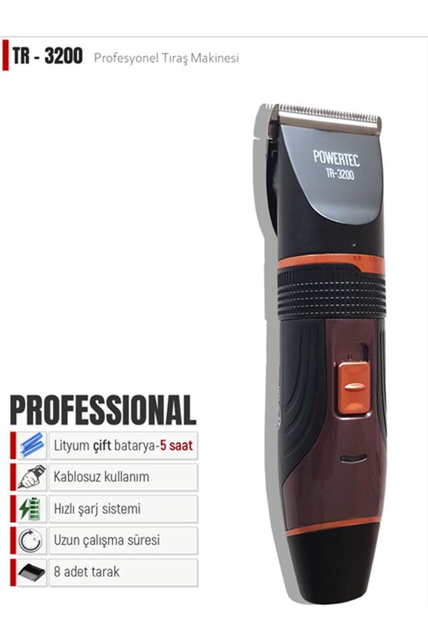 ماشین اصلاح صورت و بدن پاور تک ، با ضمانت اصالت کالا مدل TR-3200 Professional Shaver