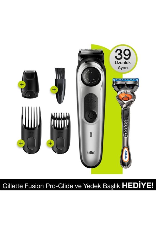 ماشین اصلاح صورت و بدن براون، با ضمانت اصالت کالا مدلBt 5265 Hair & Beard Styler + Gillette Gift