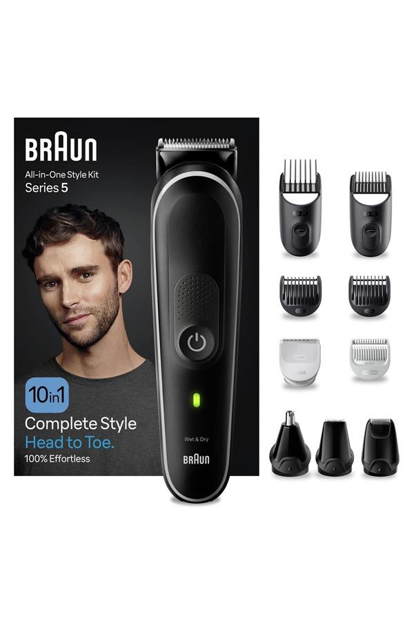 ماشین اصلاح صورت و بدن براون، با ضمانت اصالت کالا مدلSeries 5 MGK5440 All-In-One Styling Kit, 10-in-1 Men's Grooming Kit