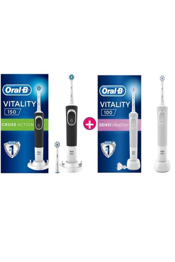 مسواک برقی قابل شارژ اورال-بی با ضمانت اصالت کالا، مدلD150 Cross Action+Sensi White Rechargeable Toothbrush+1 Head