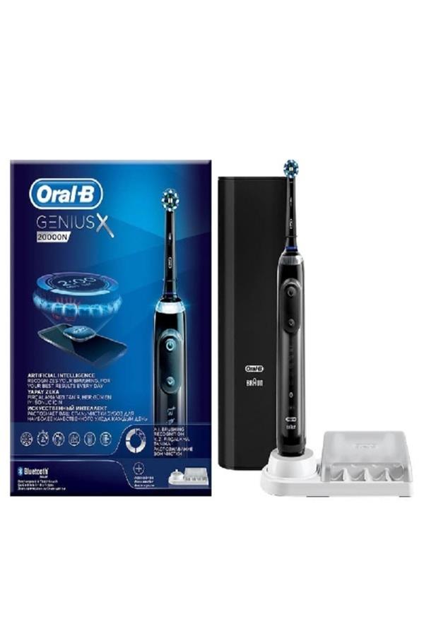 مسواک برقی قابل شارژ اورال-بی با ضمانت اصالت کالا، مدلGenius 20000 Luxe Anthracite Black Rechargeable Toothbrush