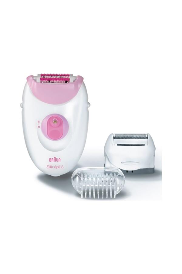 اپیلاتور براون با ضمانت اصالت کالا مدل2 Years Silk-épil 3 3270 Epilator / No Hair Removal Official Distributor Guaranteed White Wired Dry