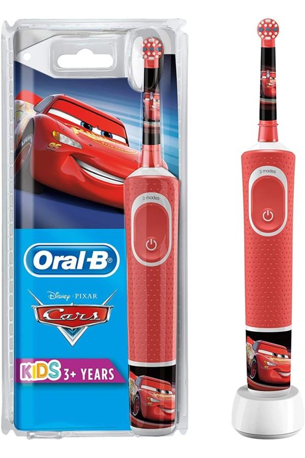 مسواک برقی قابل شارژ اورال-بی مخصوص کودکان با ضمانت اصالت کالا، مدلD100 Vitality Cars Special Series Rechargeable Toothbrush for Kids