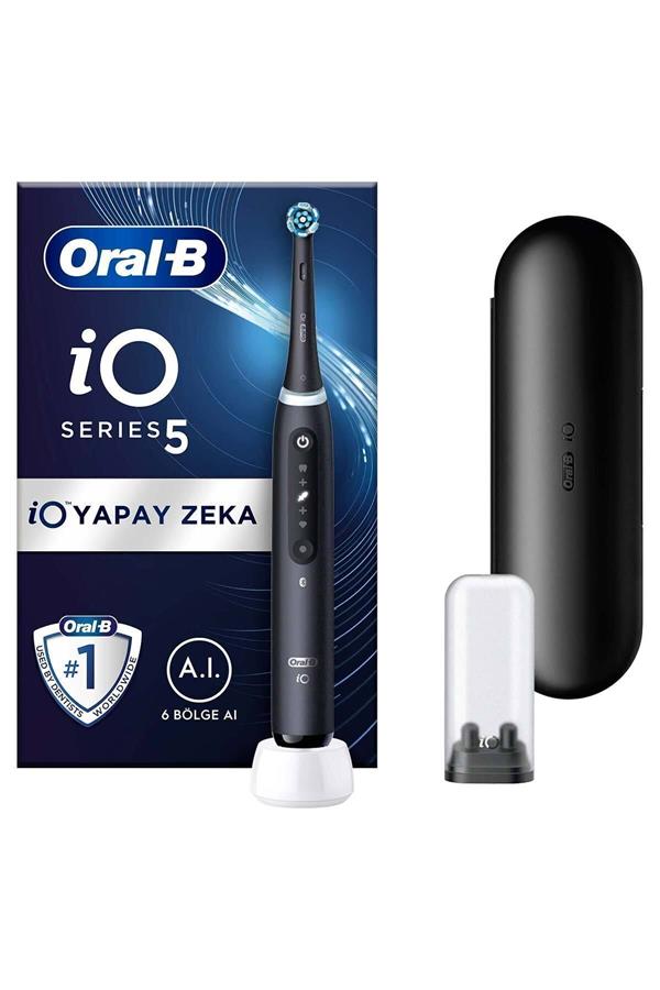 مسواک برقی قابل شارژ اورال-بی با ضمانت اصالت کالا، مدلiO 5 Rechargeable Toothbrush - Matte Black