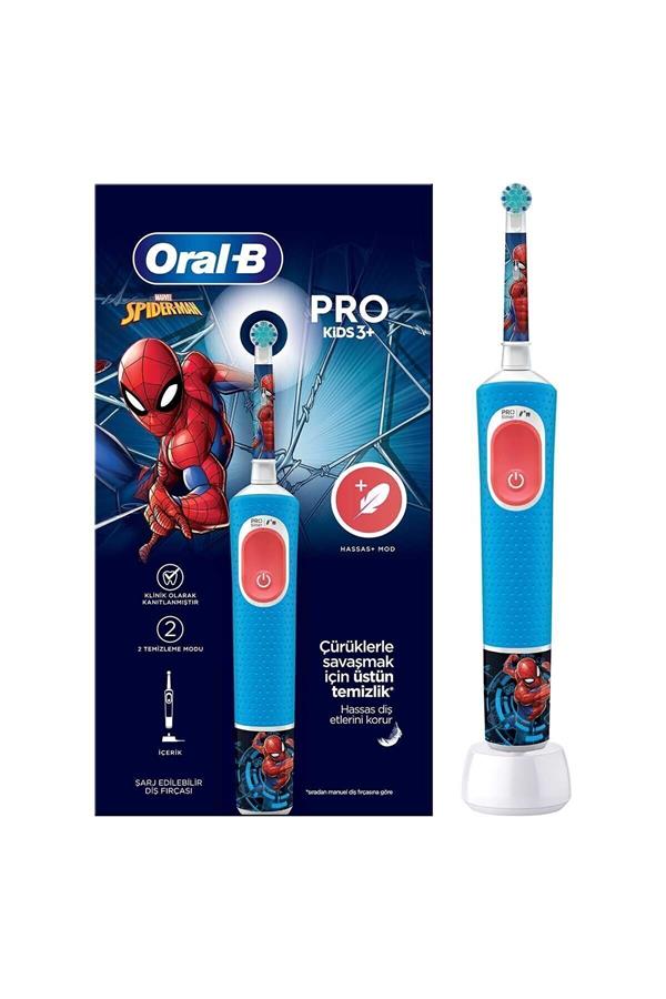 مسواک برقی قابل شارژ اورال-بی مخصوص کودکان با ضمانت اصالت کالا، مدلVitality Pro Spiderman Special Series Rechargeable Toothbrush for Kids